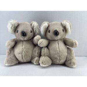 Koala Bears Plush Lot (2) Vtg 1979 DaeKor Pot Belly Large Collectibles Toys